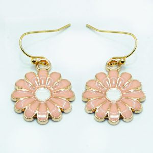 Earrings Pink Daisy 2.5 cm
