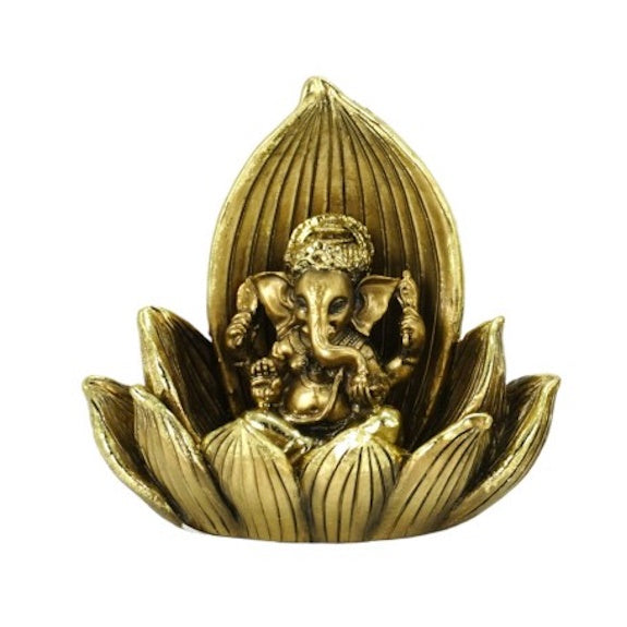 Gold Ganesh Lotus Flower Assorted 10 cm