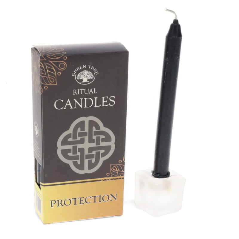 Green Tree Protection Ritual Candles 10 Pack