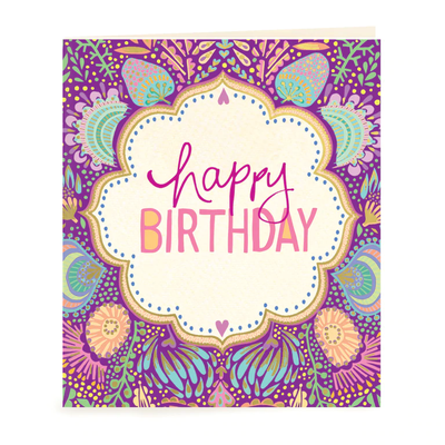 Gift Tag Happy Birthday Purple | Carpe Diem With Remi