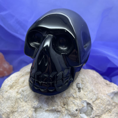 Skull Carving Black Obsidian 6.6 cm | Carpe Diem With Remi