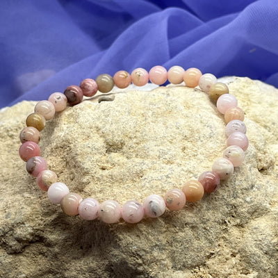Bracelet Pink Opal Beads 6mm | Carpe Diem With Remi