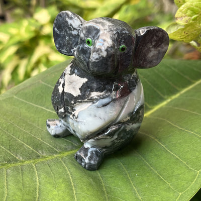 Koala Carving Agate Grey 6.8 cm | Carpe Diem With Remi