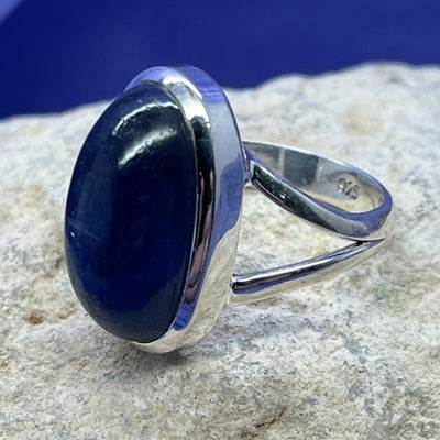 Ring Blue Kyanite Oval Size 7.0 1.9 cm | Carpe Diem With Remi
