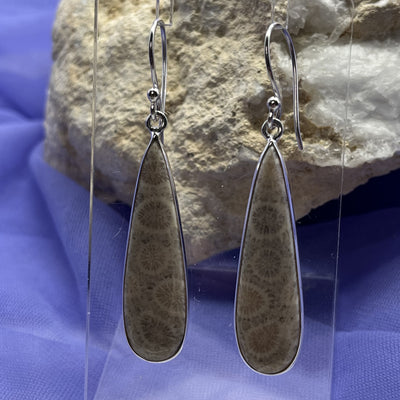 Earrings Fossil Coral 5 cm 2 | Carpe Diem With Remi