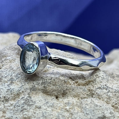 Ring Blue Topaz Oval Faceted | Carpe Diem With Remi