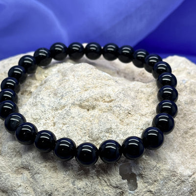Bracelet Black Obsidian 8 mm Beads | Carpe Diem With Remi