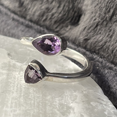 Ring Amethyst Faceted Duel Stones | Carpe Diem With Remi