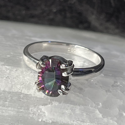 Ring Mystic Topaz Oval Faceted Claw | Carpe Diem With Remi