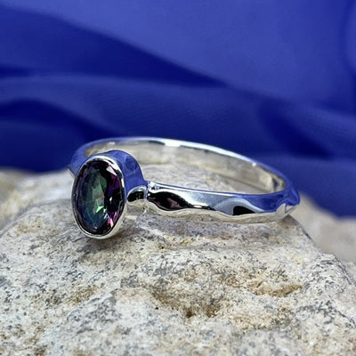 Ring Mystic Topaz Oval Faceted 0.7 cm | Carpe Diem With Remi