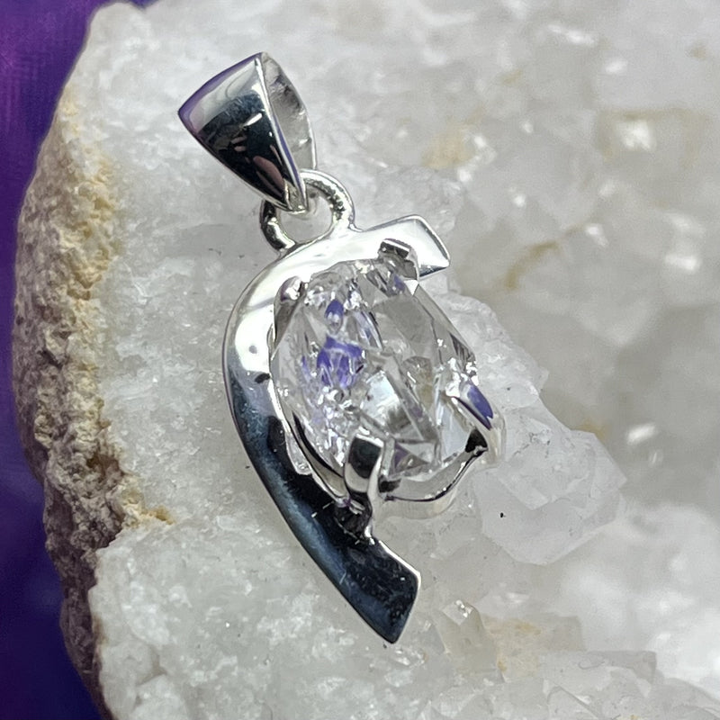 Pendant Herkimer Diamond with Claw Gem Quality