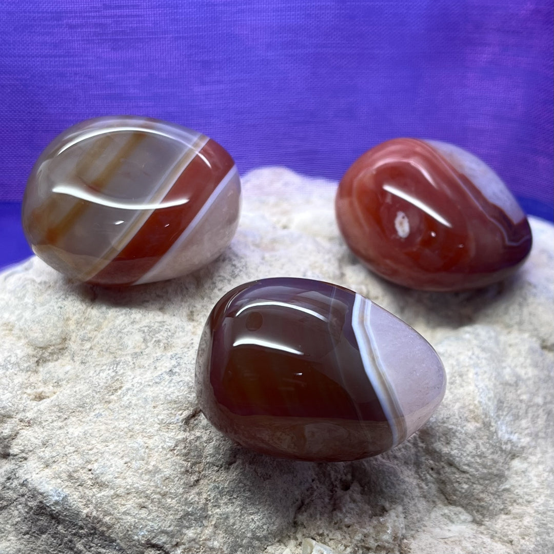 Banded Carnelian Tumble Stone