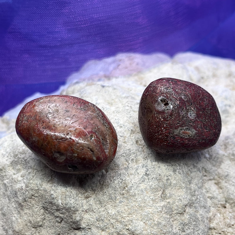 Red Coral Tumble Stone