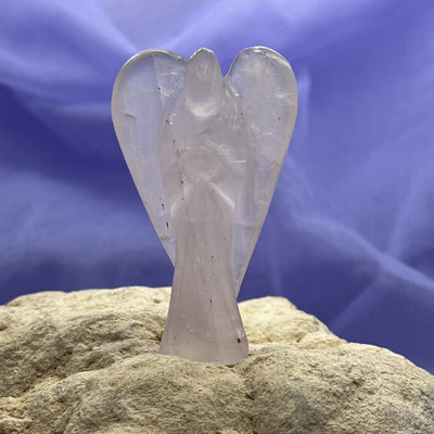 Angel Rose Quartz Medium Carving 5.3 cm. | Carpe Diem With Remi