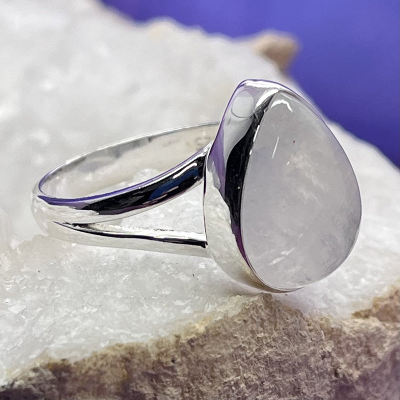 Ring Rainbow Moonstone Teardrop 1.60 cm