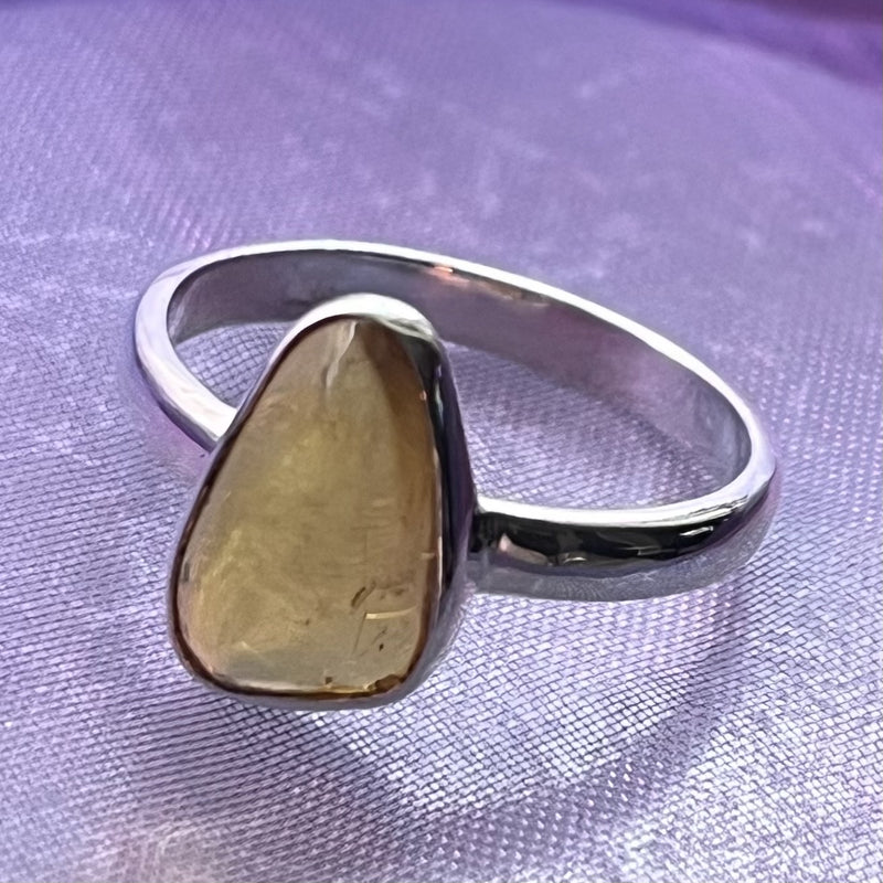 Ring Amber Freeform 1.3 cm