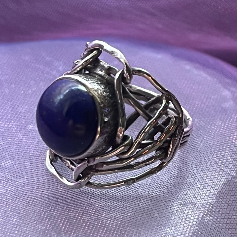 Ring Lapis Lazuli Round 1.1 cm