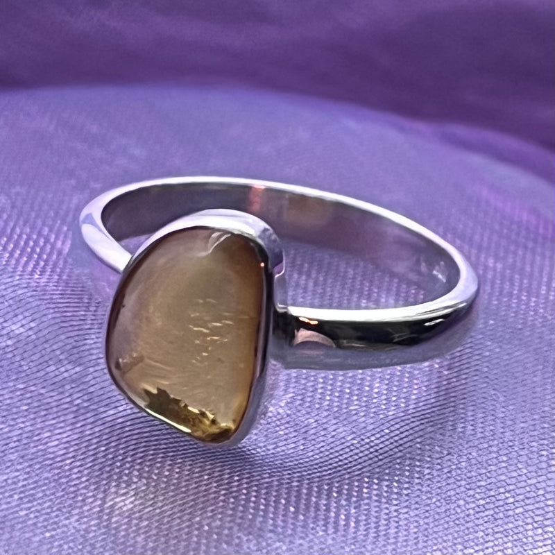 Ring Amber Freeform 1.0 cm
