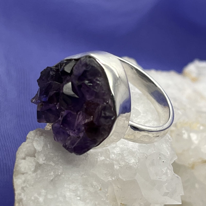 Ring Amethyst Cluster Size 7.5