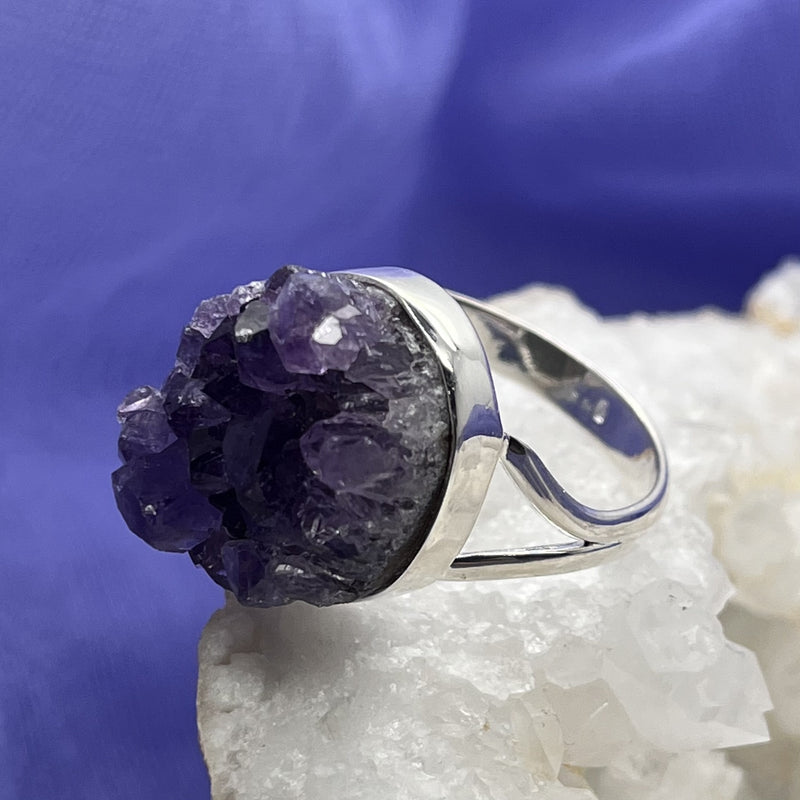 Ring Amethyst Cluster Size 9