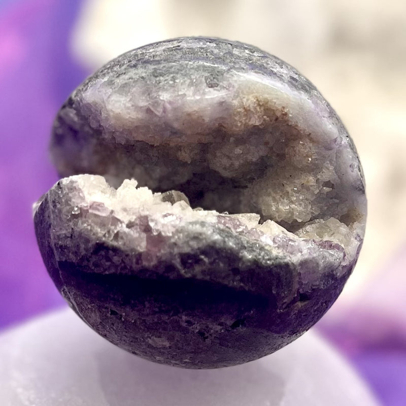 Sphere Fluorite Sphalerite Druzy 6.3 cm