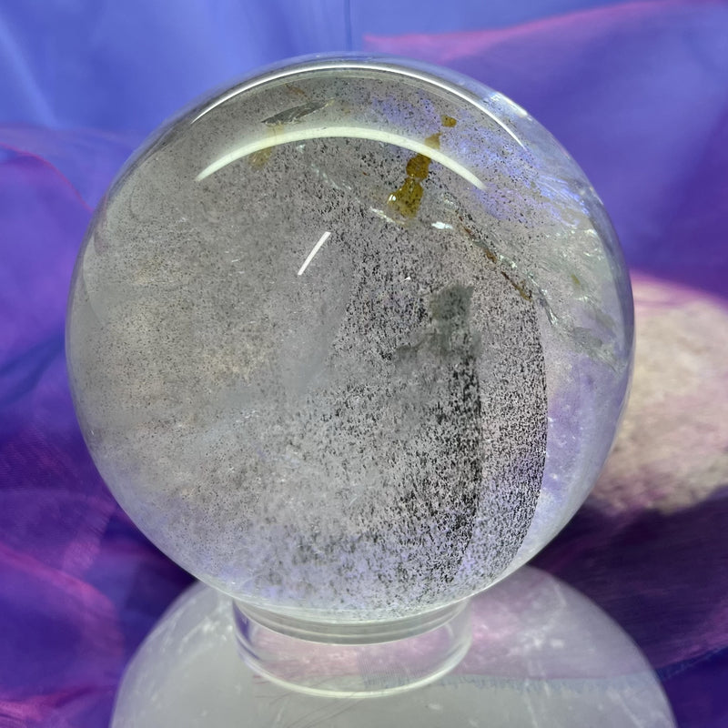Sphere Clear Quartz with Chlorite 8.7 cm