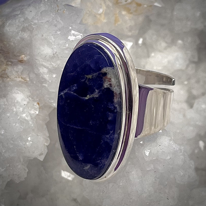 Ring Sunset Sodalite Oval XL 3.0 cm Size 9