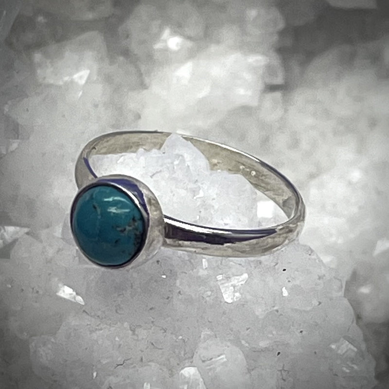 Ring Turquoise Round Size 6 0.6 cm