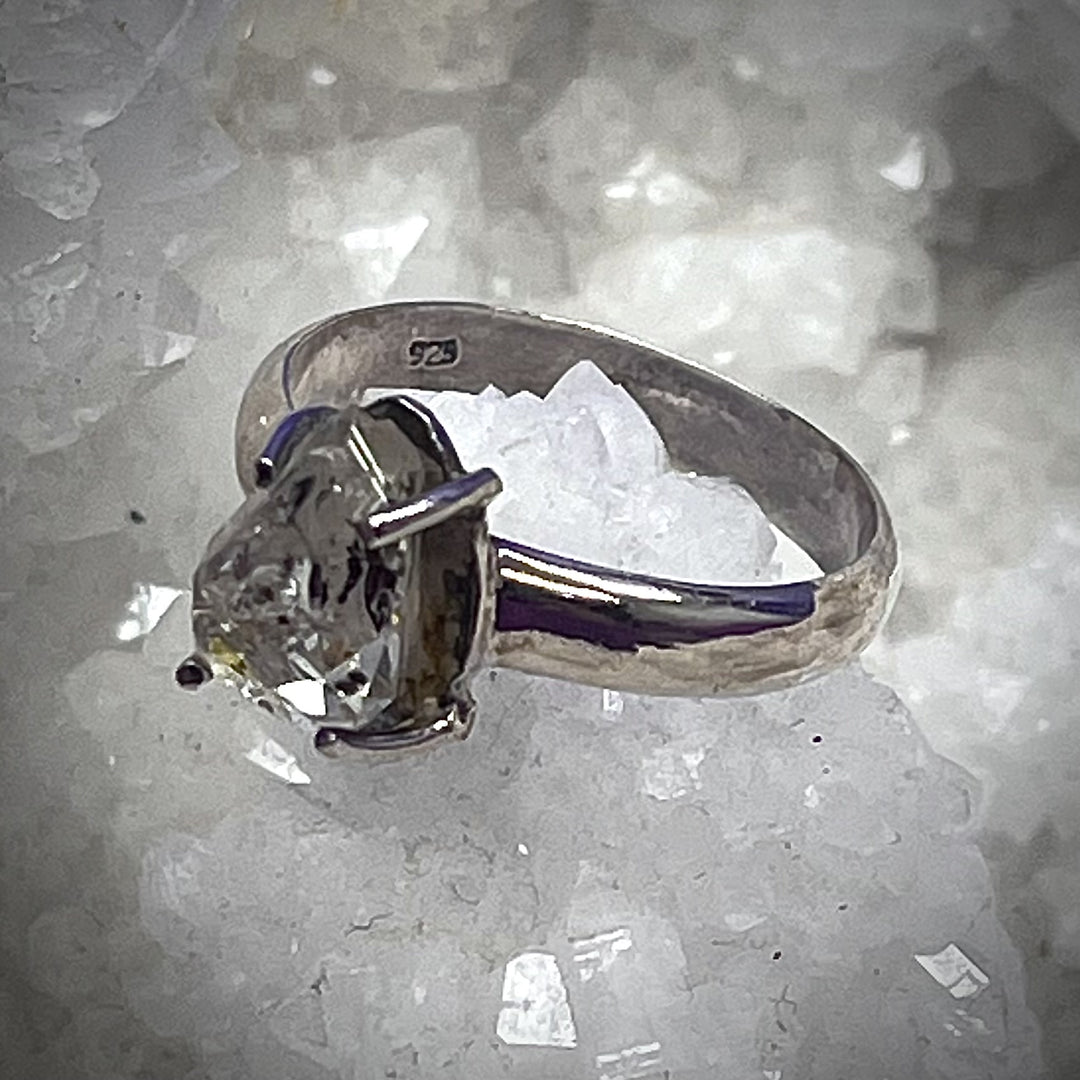 Ring Herkimer 0.8 cm Size 7.5