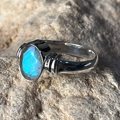 Ring Labradorite Oval Faceted | Carpe Diem With Remi