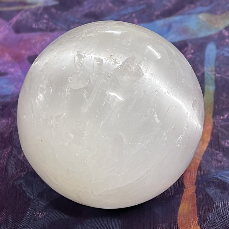 Sphere Selenite White 7.7 cm
