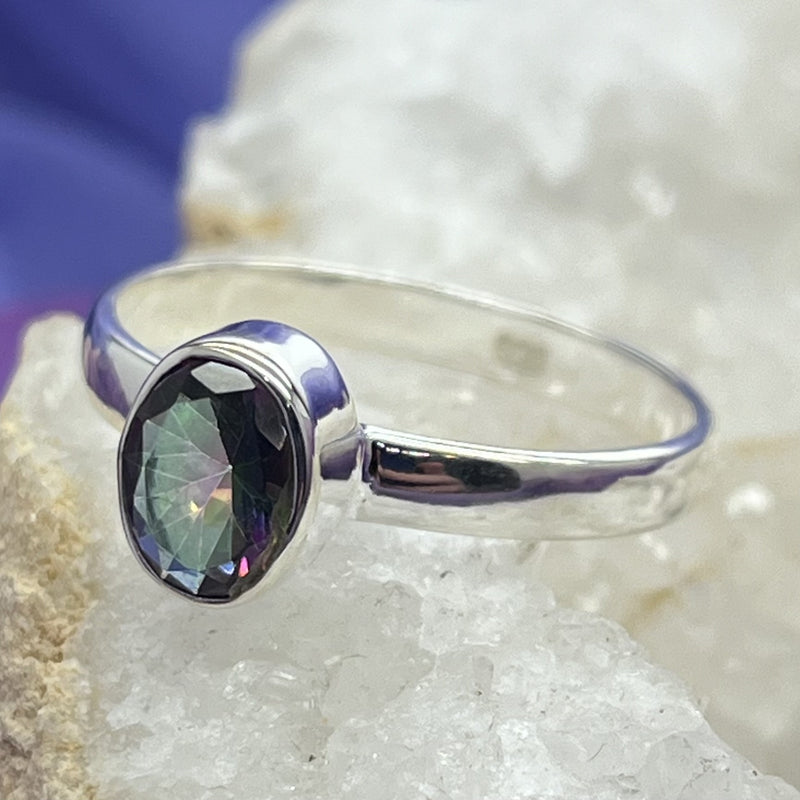 Ring Mystic Topaz Oval Faceted 1.0 cm