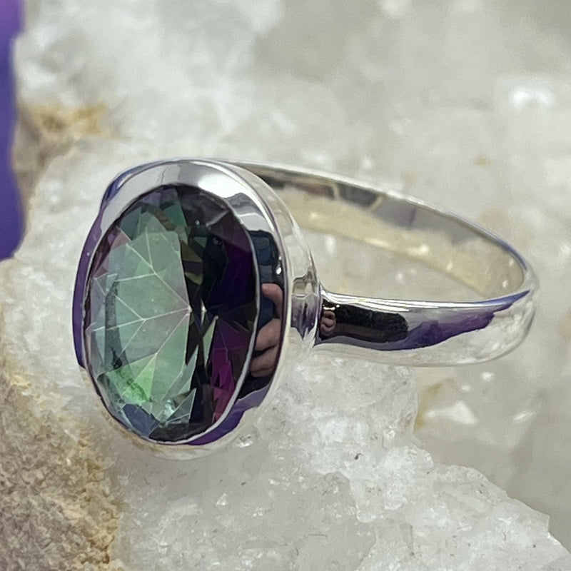 Ring Mystic Topaz Oval Faceted 1.40 cm