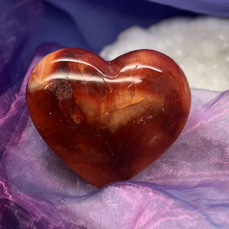 Heart Carving Carnelian 6.2 cm