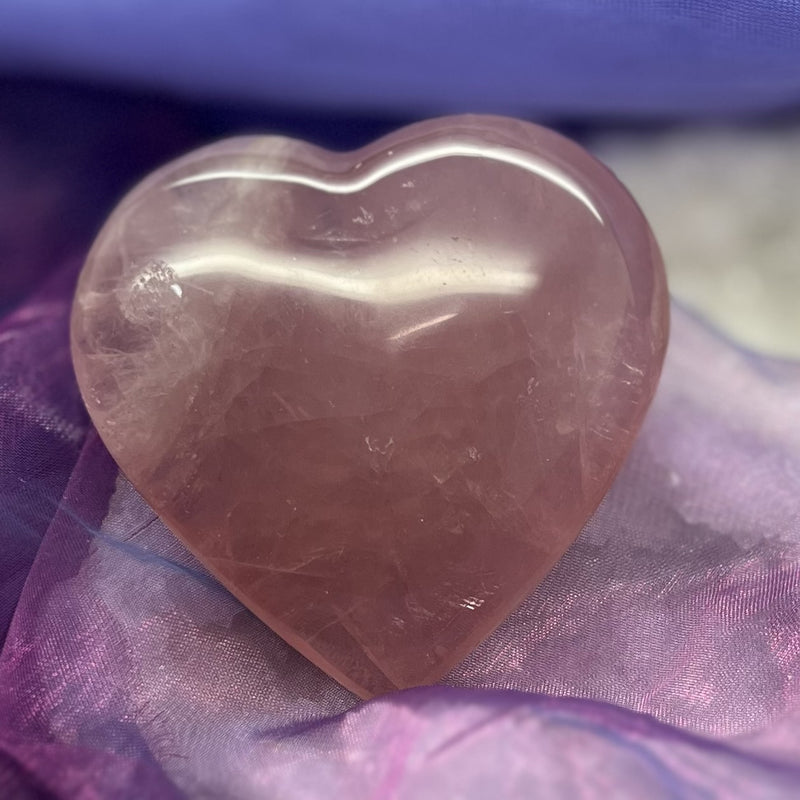 Heart Rose Quartz 7.3 cm.