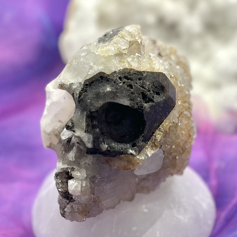 Skull Clear Quartz Cluster Raw 8.2 cm