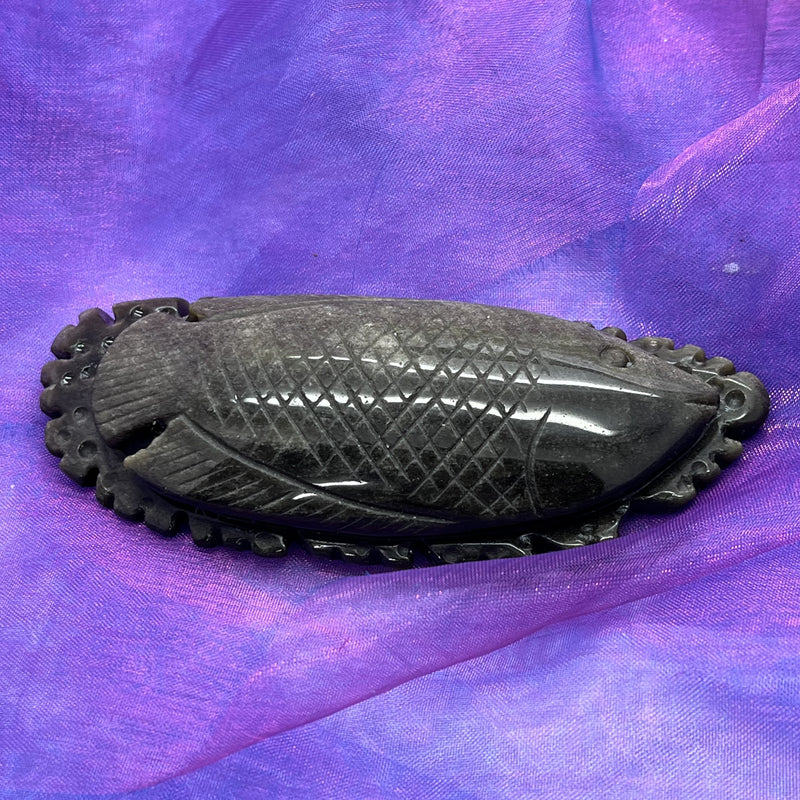 Gold Sheen Obsidian Fish 10.5 cm