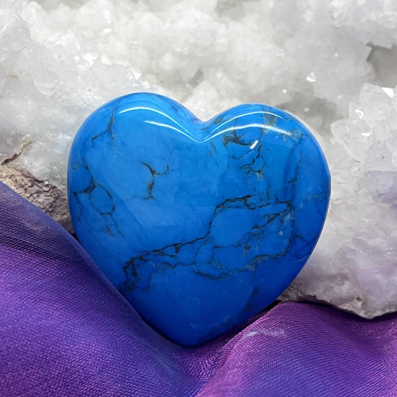 Heart Blue Howlite 4 cm