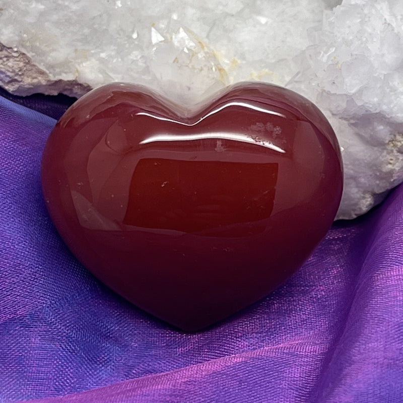 Heart Carnelian Puff 4.50 cm
