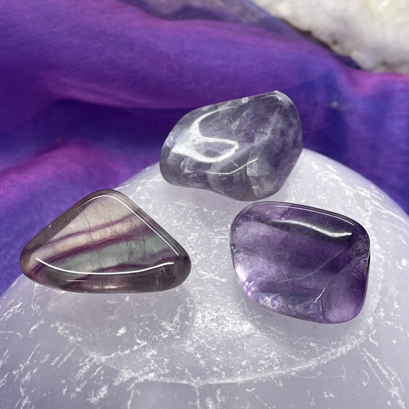 Fluorite Lavender Tumble Stone