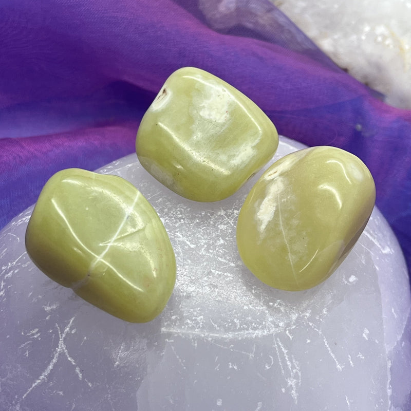 Jade Lemon Tumble Stone - Mental Agility