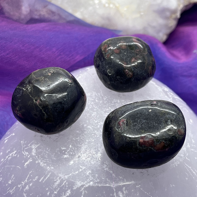 Snowflake Obsidian Red Tumble Stone