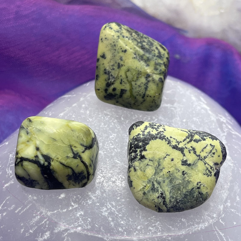 Yellow Serpentine Tumble Stone