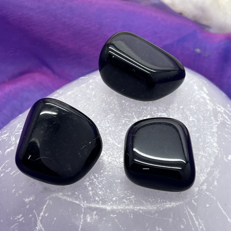 Obsidian Black Tumble Stone - Protection