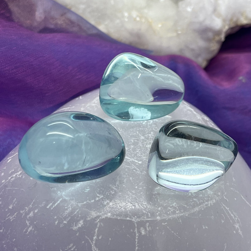 Aqua Lemuria / Blue Obsidian Tumble Stone