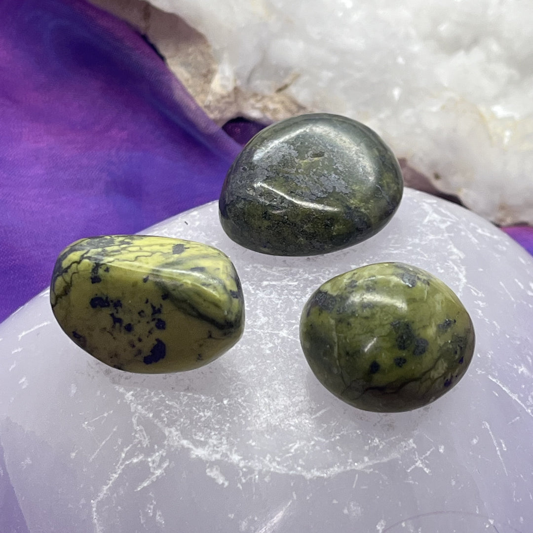 Serpentine Lime Green Tumble