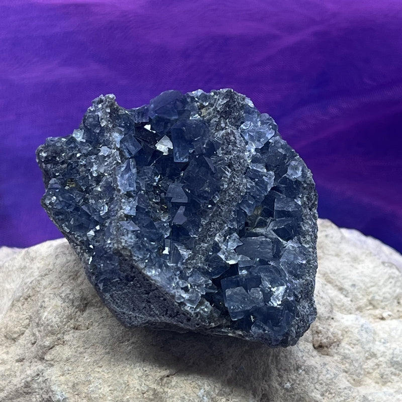 Blue Fluorite Raw Rare Piece 6.4 cm
