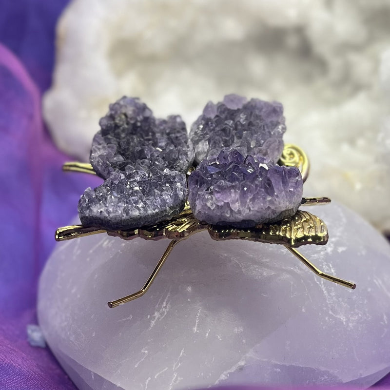 Butterfly Amethyst Cluster on Stand
