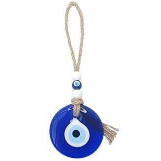 Amulet Blue Eye Beaded Jute