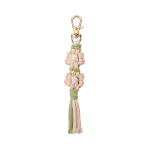 Key Ring Daisy Chain Pink and White